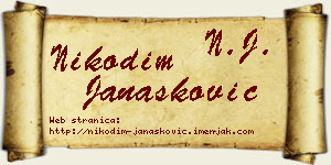 Nikodim Janašković vizit kartica